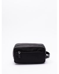 Prada - `Re-Nylon` And Saffiano Leather Travel Pouch - Lyst