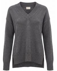Drumohr - Long Sleeve V-Neck Sweater - Lyst