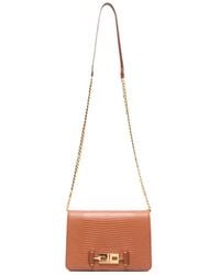 Elisabetta Franchi - Shoulder Bag With Leather-Effect Texture - Lyst
