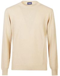 Drumohr - Long Sleeve Crew-Neck Logo Sweater - Lyst