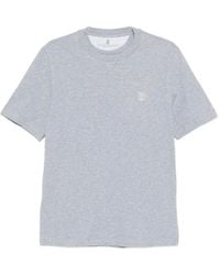Brunello Cucinelli - Crew-Neck T-Shirt With Logo - Lyst