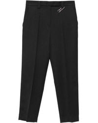 Prada - Safety-Pin Detail Wool Trousers - Lyst