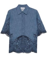 Zimmermann - Embroidered Shirt - Lyst
