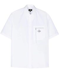 Fendi - Logo-print Cotton Shirt - Lyst