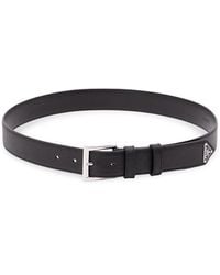 Prada - Saffiano Leather Belt - Lyst