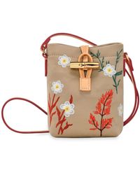 Longchamp - `Roseau Essential Blooming` Extra Small Crossbody Bag - Lyst