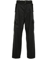 Prada - Graphite Wool Cargo Pant - Lyst
