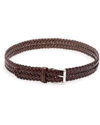 Anderson's - Leather Woven Belt - Lyst