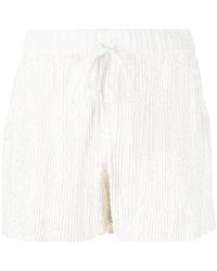 P.A.R.O.S.H. Sequin-embellished Mini Shorts - White