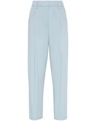 Brunello Cucinelli - Monili Chain-Detail Straight-Leg Trousers - Lyst