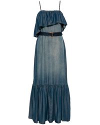 Pinko - 'Chiarodiluna' Denim Dress - Lyst