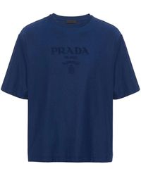 Prada - Jersey T-Shirt With Logo - Lyst
