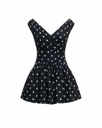 Self-Portrait - Polka Dot Mini Dress - Lyst