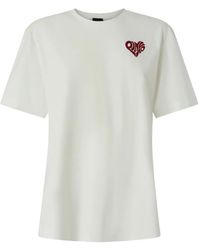 Pinko - Heart Motif Back Print T-Shirt - Lyst