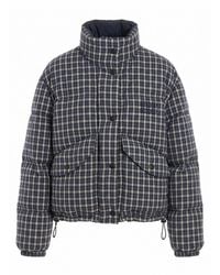 Miu Miu - Checked Down Jacket - Lyst