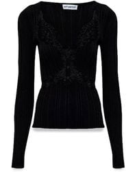 Self-Portrait - Lace Knit Top - Lyst