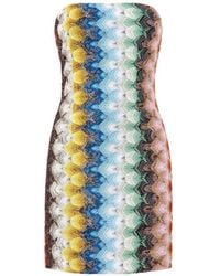 Missoni - Zigzag Strapless Mini Dress - Lyst