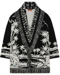 Alanui - Cardigan Palm Grove Tales Con Frange - Lyst