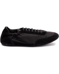 Prada - 'Collapse' Re-Nylon And Suede Sneakers - Lyst
