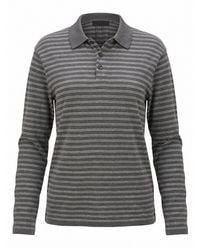 Nili Lotan - Striped Long-Sleeve Polo Shirt - Lyst