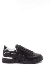 Philipp Plein - Nappa Leather Sneakers Low-Top 'Hexagon' - Lyst