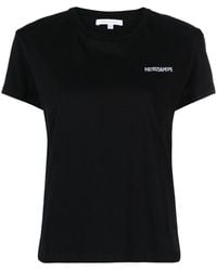 Patrizia Pepe - Logo-Print Organic Cotton T-Shirt - Lyst