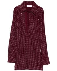 The Attico - Deep V-Neck Mini Dress - Lyst