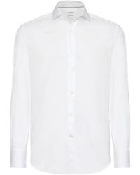 Brunello Cucinelli - Cotton Twill Slim-Fit Shirt - Lyst