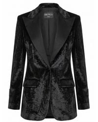 Dondup - Single Breasted Velvet Blazer - Lyst