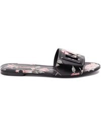 Dolce & Gabbana - Sliders With Florar Print - Lyst