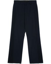 Fendi - Interlock Twill Pleated Trousers - Lyst