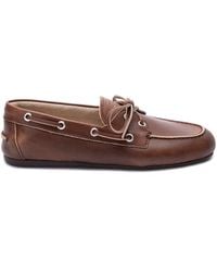 Miu Miu - Unlined Bleached Leather Boat Shoes - Lyst
