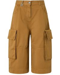 Pinko - Cargo Bermuda Shorts With Rivets - Lyst