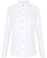Elisabetta Franchi - Double-Collar Logo-Embroidered Shirt - Lyst