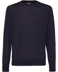 【送料&関税込】Dsquared2 Virgin Wool Crew-neck Sweater Dsquared2 Wool LOVE IS.. Crew-Neck Sweater men - Glamood Outlet