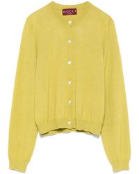 Gucci - Long Sleeve Crew-Neck Cardigan - Lyst