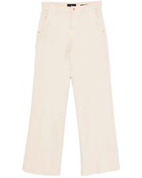7 For All Mankind - 'Lotta Trouser Creme With Carpenter Details' Jeans - Lyst