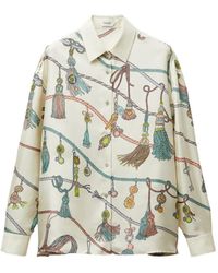Versace - Printed Silk Twill Shirt - Lyst