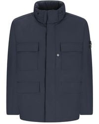 Stone Island - Jacket With Compass Application - Lyst