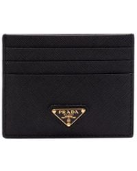 Prada - Saffiano Leather Card Holder - Lyst