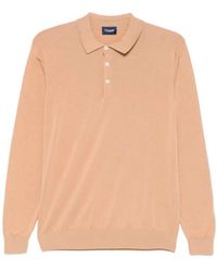 Drumohr - Long Sleeve Logo Polo - Lyst