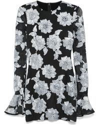 ROTATE BIRGER CHRISTENSEN - Flower Mesh Mini Dress - Lyst