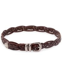 Brunello Cucinelli - Braided Belt With Detailed Buckle And Tip - Lyst