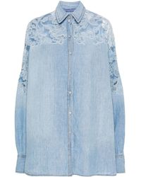 Ermanno Scervino - Lace-panelled Shirt - Lyst