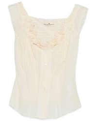 Ermanno Scervino - Top With Embroidery - Lyst