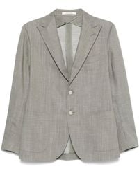 Tagliatore - Tailored Cotton Jacket With Notch Lapels - Lyst