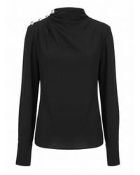 Patrizia Pepe - Draped Viscose Top - Lyst