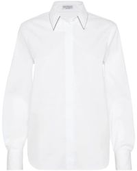 Brunello Cucinelli - Cotton Blouse - Lyst
