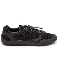 Prada - Speedrock Leather And Mesh Sneakers - Lyst