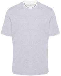 Brunello Cucinelli - T-Shirt With Faux-Layering - Lyst